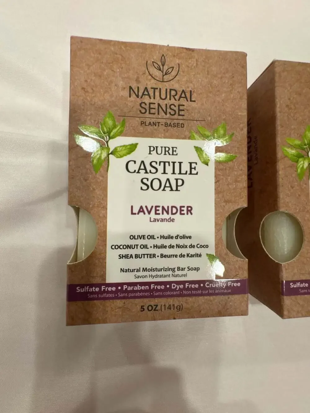 Natural Sense Plant-Based Pure Castile Soap Lavender Moisturizing Bar, 5 oz